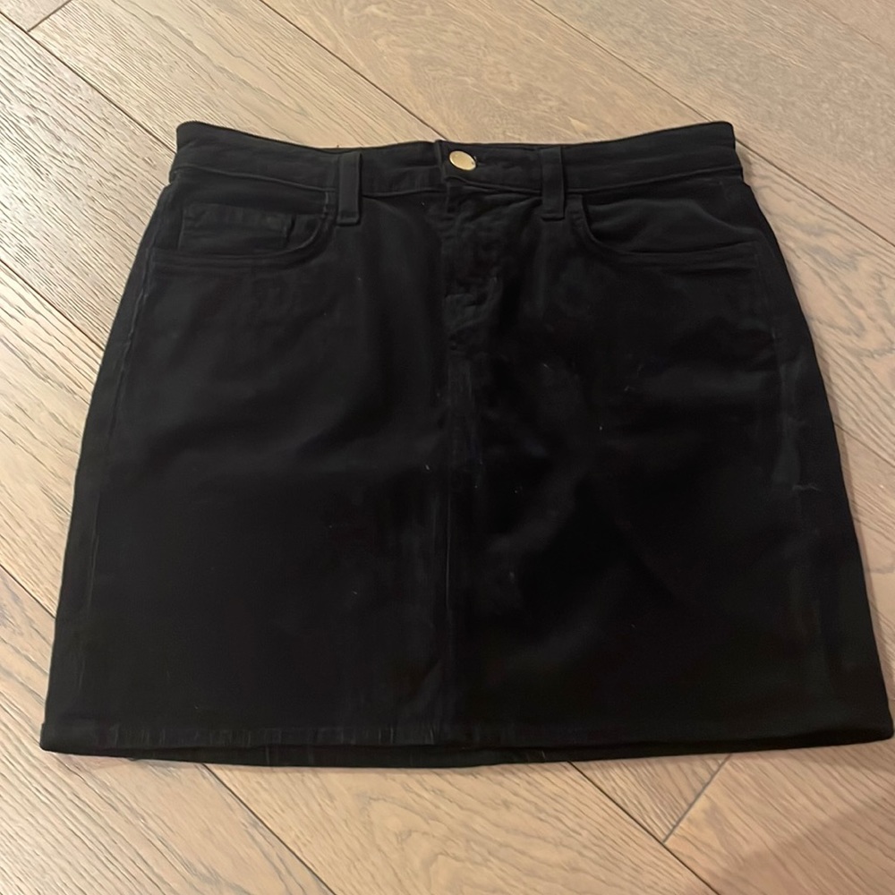 J Brand mini skirt - black corduroy - size 24 NWOT